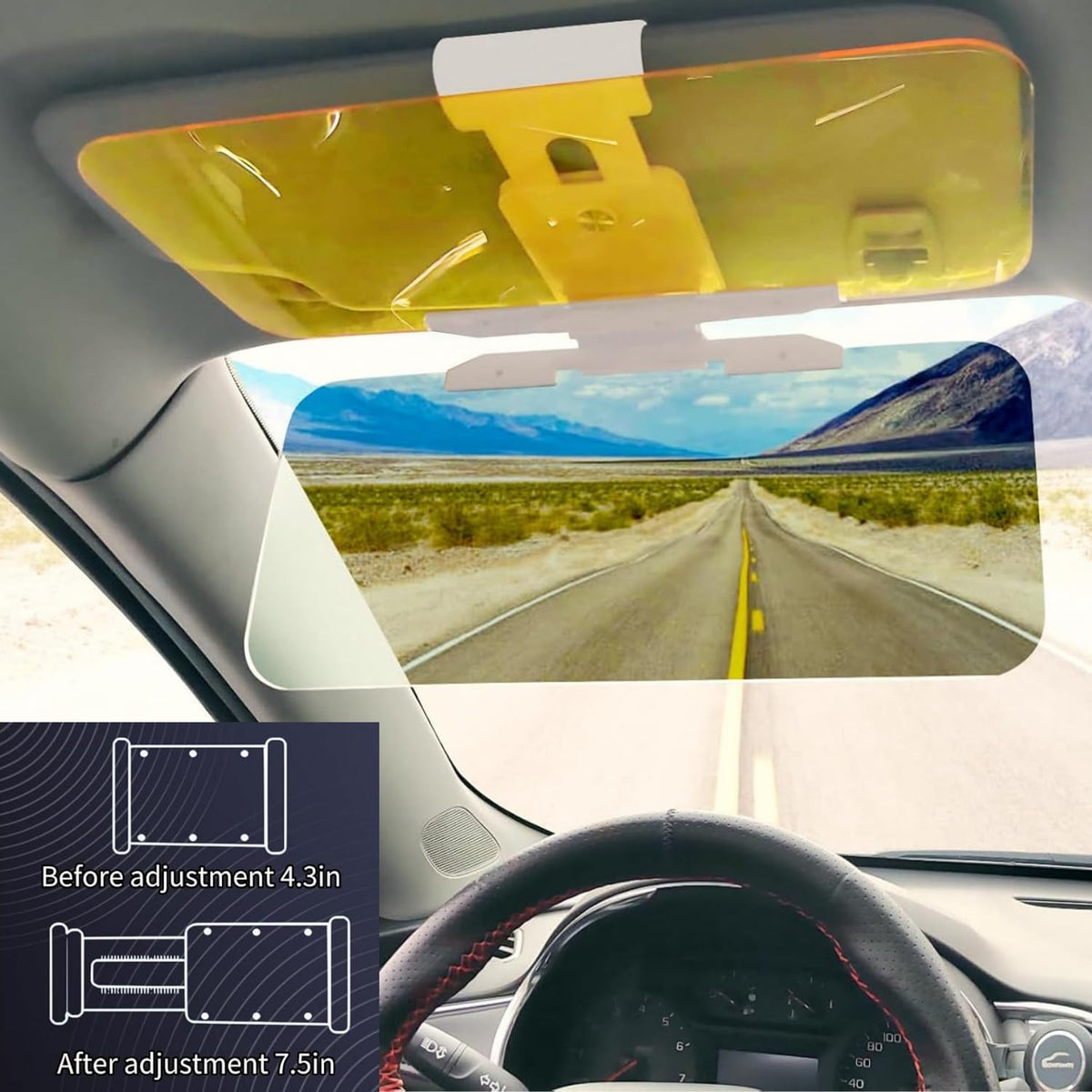 2-in-1 Day & Night Driving Visor Shade