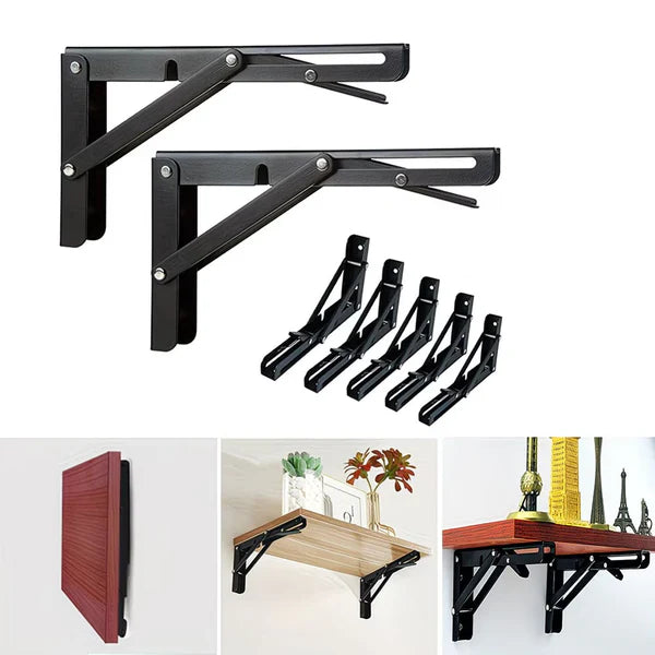 2-Piece Heavy-Duty Adjustable Folding Bracket (8 INCH)