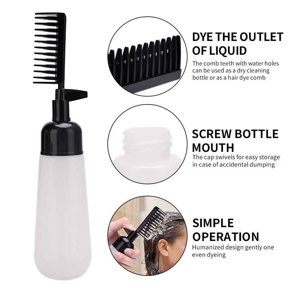 Premium Hair Dye Comb Applicator Bottle
