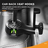 2 in 1 Car Headrest Hidden Hook Phone Holder