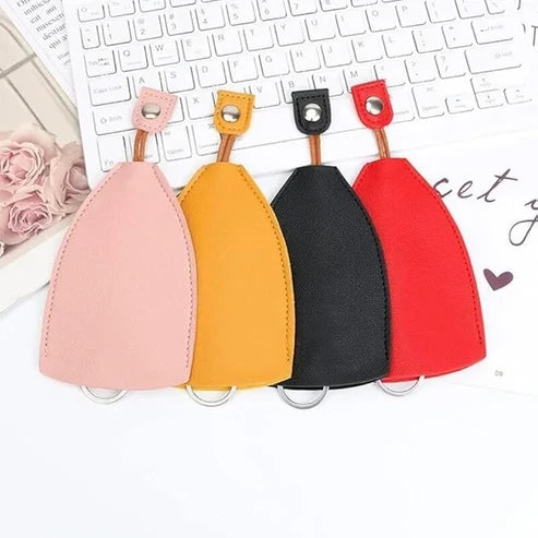 Premium Leather Pull-Out Keychain Organizer