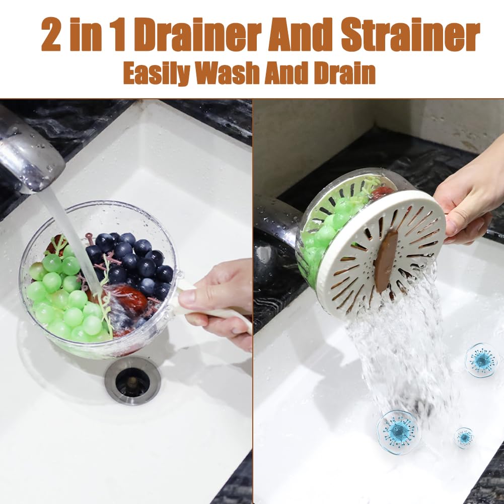 2 In 1 Vegetable Drainer And Strainer (Multi-Functional &amp; Easy To Use)
