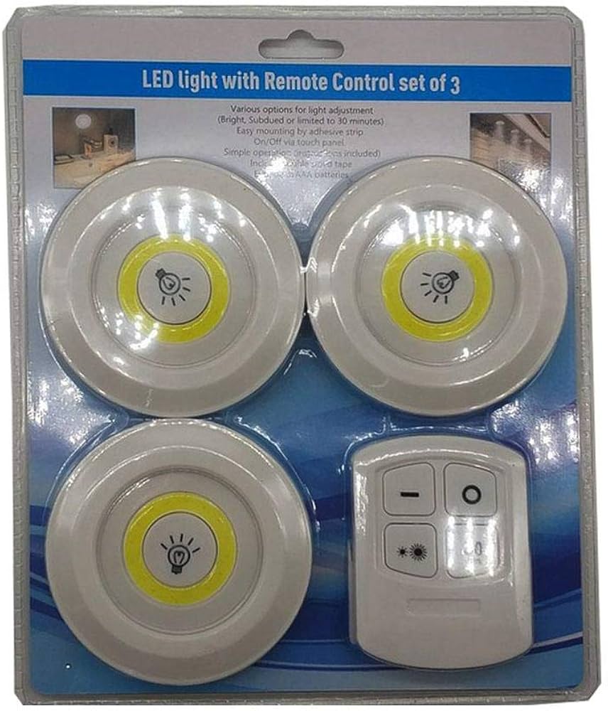 LED Lighting With Remote Control 3 Pcs
