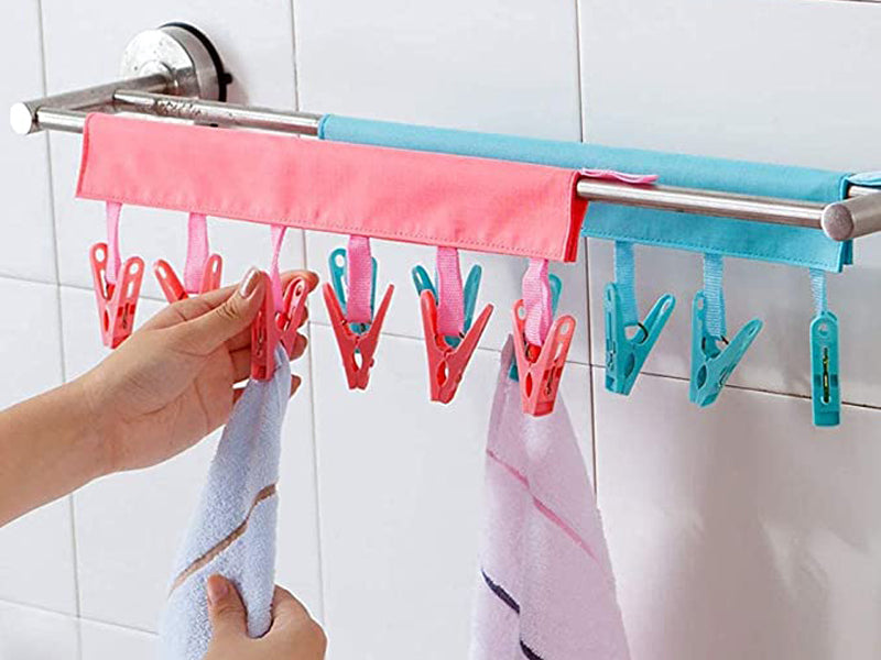 Clothes Drying Hanger with Clips