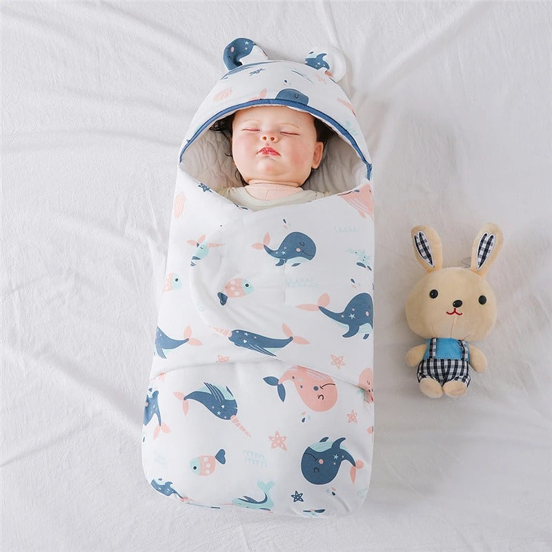 Baby Wrap Blanket + Feeding Spoon (FREE Baby Pacifier)