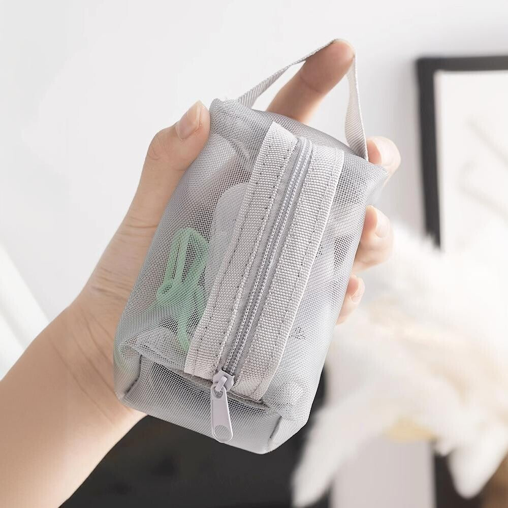 Premium Mini Zipper Mesh Square Pouch