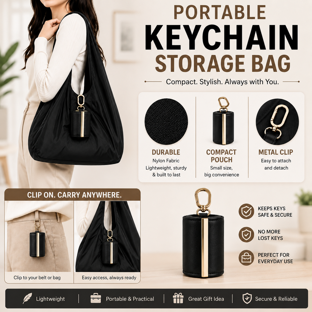 Portable Keychain Storage Bag