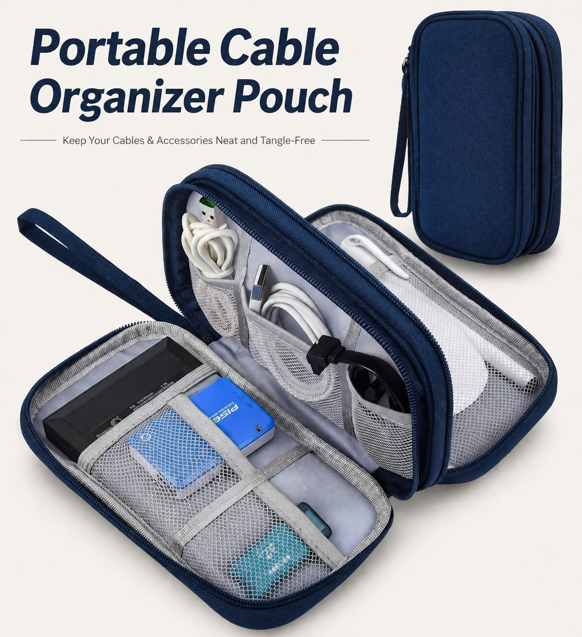 Portable Cable Organizer Pouch