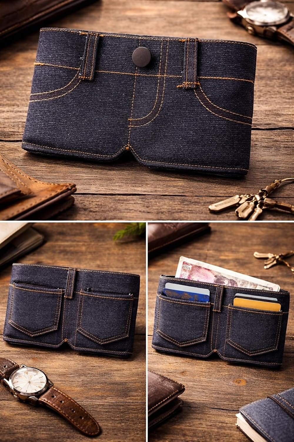Mini Portable Jeans Wallet