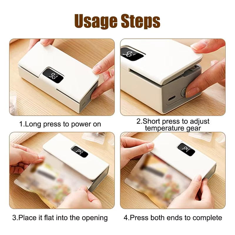 Rechargeable Digital Mini Bag Sealer