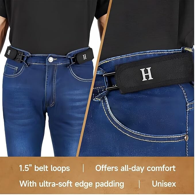 Buckle-Free Adjustable Pants Belt