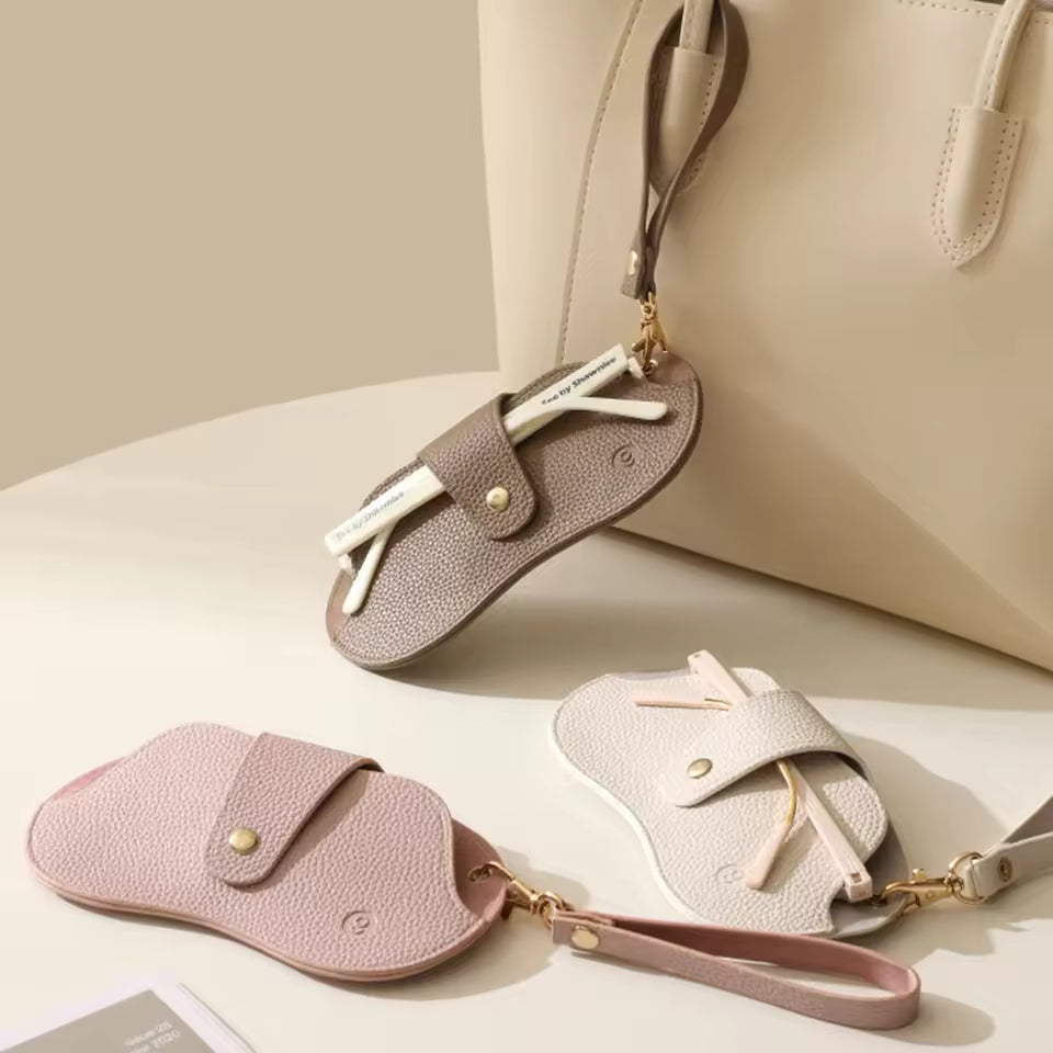 Leather Glasses Pouch With Keychain