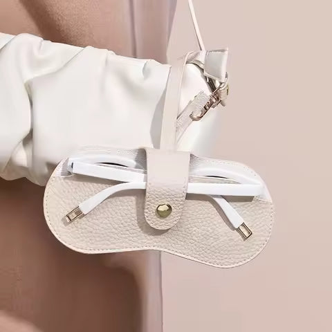 Leather Glasses Pouch With Keychain