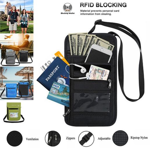 Premium Travel Passport & Cash Organizer