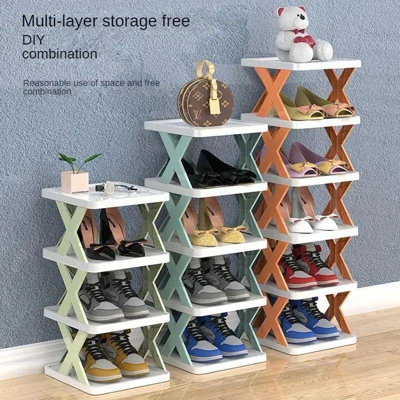 Portable X-Shaped Shoe Rack