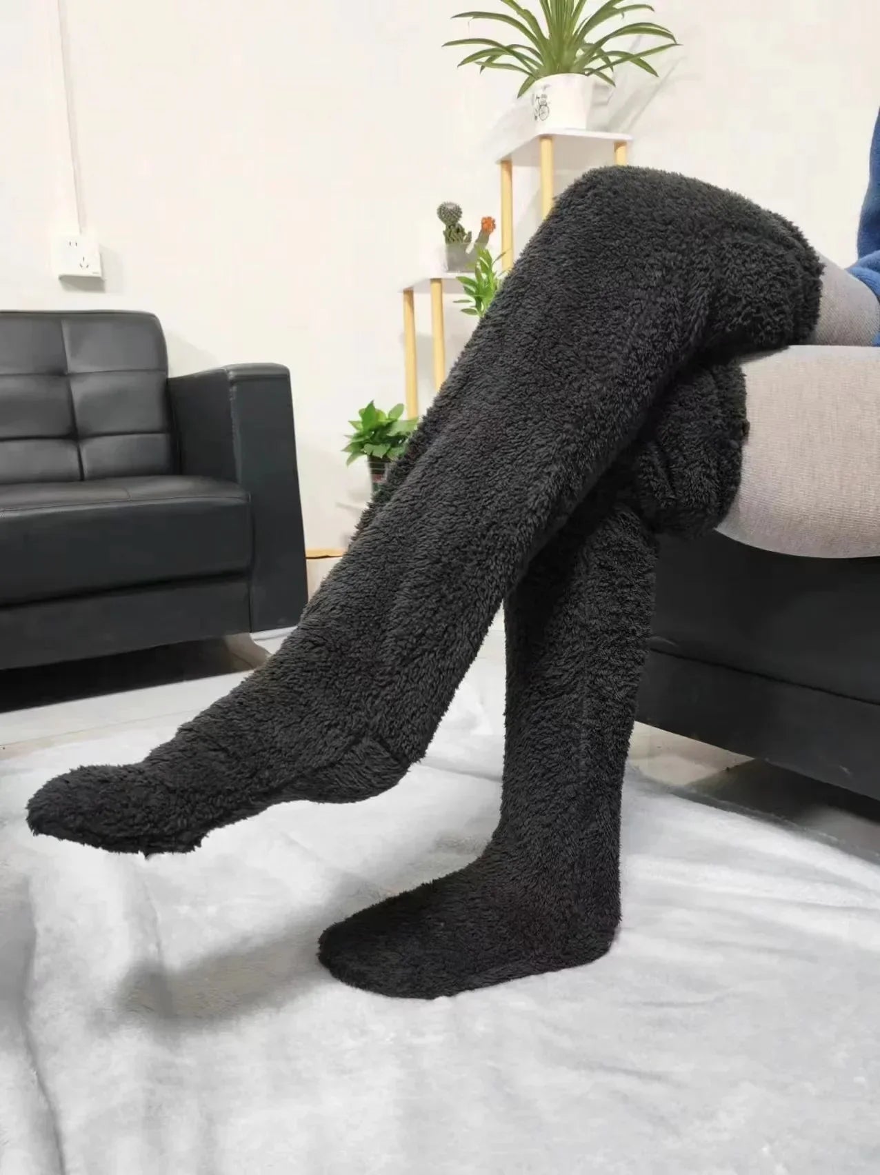 Winter Fleece Lined Over Knee Socks