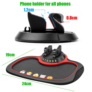 Multi-Functional Car Anti-Slip Mat with 360 Phone Holder