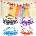 Clothes Drying Rope With Clips & Hooks