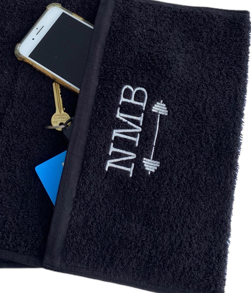 Gym Spotrs Towel With Zipper Pocket