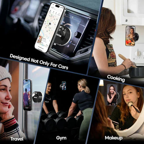 Suction Cup Magnetic Phone Stand for Desk and Car