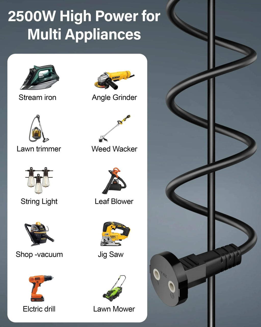 2-Pin Power Extension Cable