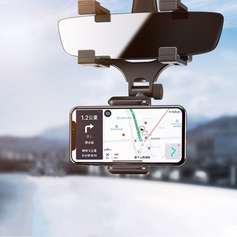 Universal 360 Rotatable Car Rearview Mirror Mount Mobile Holder