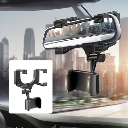 Universal 360 Rotatable Car Rearview Mirror Mount Mobile Holder