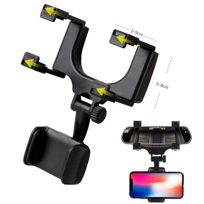 Universal 360 Rotatable Car Rearview Mirror Mount Mobile Holder